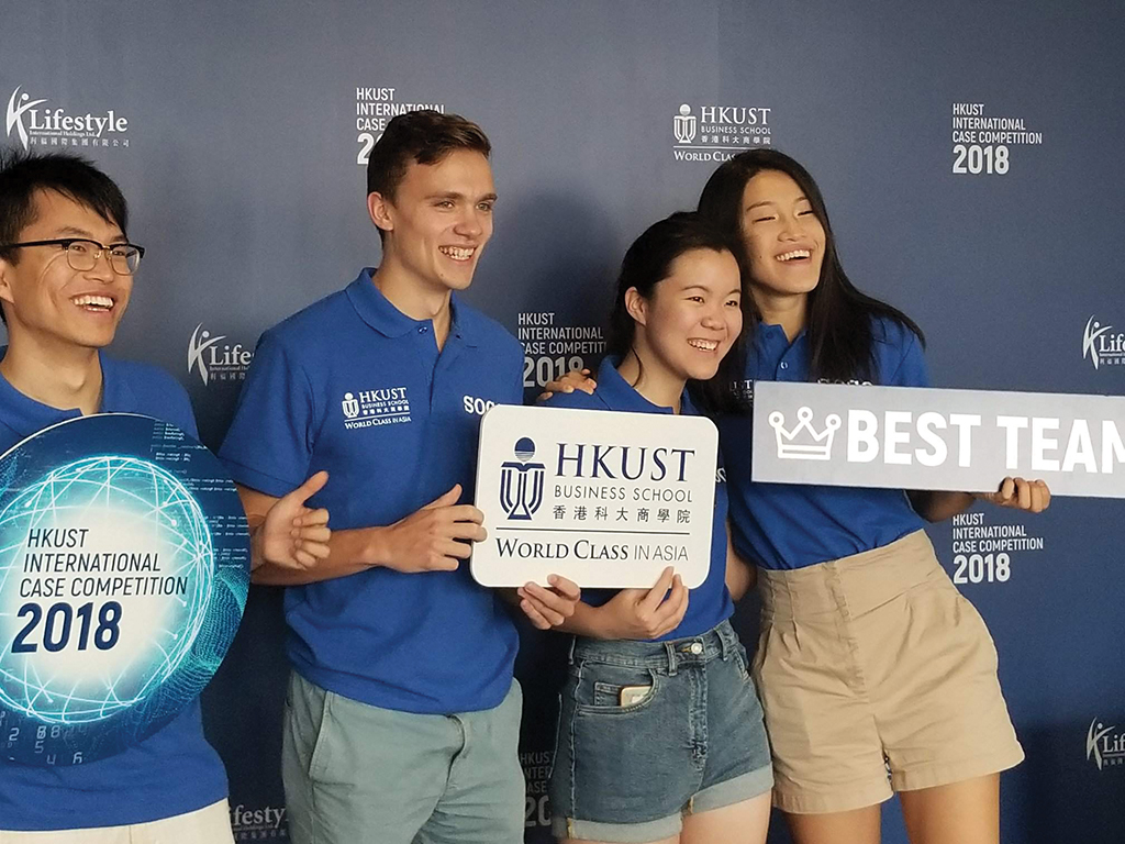 Commerce students David Hao, Kyle Bernat-Riddle, Angela Tan and Laura Wu (all Comm’20) represented Smith at the HKUST International Case Competition in Hong Kong in October.